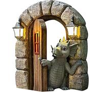 YFJSML Figurines de Dragon de Jardin Décoratives, Décoration pour l'extérieur, Belle Cour, Sculpture de Dragon en Résine, Décoration de Jardin, Cadeaux pour Famille Halloween Noël