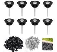 YFLeomry 80 Pièces Clous D'étanchéité Pour Membrane Alvéolaire 3,5 x 30 mm Clou Membrane Fondation, Clou Beton pour Film Alvéolaire, Drainage de Construction, Parterres Surélevés