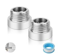 YFLeomry Lot de 2 Pièces Rallonge Robinet en Acier Inoxydable Dimension G1/2" x 10mm Raccord Fileté Rallonge de Robinet, Rallonge Colonne de Douche pour Robinet de Cuisine, Salle de Bain