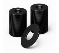 YFLeomry Rondelles Inox M10x16mm，40 Pièces Rondelles Plates，Inoxydable Noir Joints Bague D'étanchéité Noir Plate pour L'étanchéité des Vis