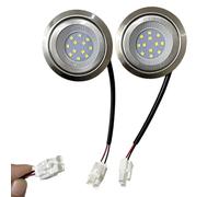 YFlifangting Lampe LED for hotte de Cuisine, 2 pièces, DC 12V 220V 1.5W, 2.17-2,36 Pouces, Lampe de Ventilateur d'échappement de fumée, équivalent halogène 20W (Color : 12V DC White, Size : No)