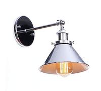 YFMYY 7 Couleur Retro Wall Light Industry E26 / E27 Edison à une tête Applique murale d'éclairage Applique Vintage Métal réglable for Loft Café Bar Salon Salle à manger (Color : Chrome)