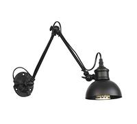 YFMYY Applique murale rétro industrielle à bras long Creative nostalgique chambre à coucher rétractable applique de chevet lampe de mur Vintage réglable E27 Edison mur projecteurs