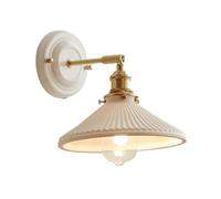 YFMYY d'applique Murale, Applique Murale de Style Japonais avec Abat-Jour en céramique et kit en Laiton, luminaires muraux décoratifs rétro intérieurs, Applique Murale pour Chambre à