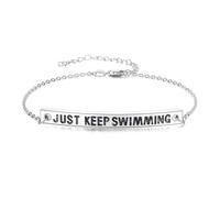 YFN Bracelet de natation en argent sterling 925 - Bracelet flottant - Bijou de sport - Cadeau pour femme