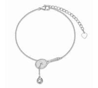 YFN Bracelet en argent sterling pour raquette de tennis, baseball, ananas, requin, tortue - Cadeau pour femme, Large, Argent sterling, Pas de gemme