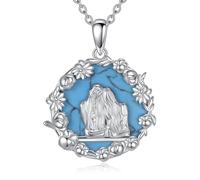 YFN Collier en argent sterling 925 pour femme, collier avec pendentif 2 sœurs avec chaîne de 45,7 cm + 5,1 cm, bijoux d'amitié, cadeaux pour anniversaire, Noël, remise de diplôme