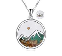 YFN Foi Chrétienne Montagnes Collier Grain De Moutarde Collier Bijoux De Montagne 925 Sterling Argent Argent Pendentif Montagne Bijoux Cadeaux Pour Femmes, Normale, Argent sterling, Pas de pierre