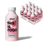 yfood Fresh Berry, repas prêt à boire, 30 g de protéines, 12 x 500 ml