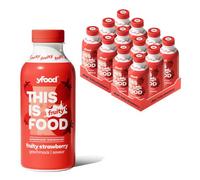 yfood Fruity Strawberry, substitut de repas, 27 g de protéines, 12 x 500 ml
