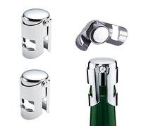 YFOX Lot de 3 bouchons de bouteille de champagne en acier inoxydable avec fermeture sous vide 3,5 x 3,5 x 5,5 cm