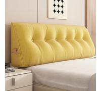 YFPZHZ Cachemire Oreiller De TêTe De Lit, Grand Oreiller Moelleux, Coussin De Lecture Triangulaire Haute Résilience, Oreillers De Soutien De Positionnement du Dossier Lombaire(150x50x20cm,Yellow)