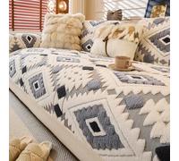 YFPZHZ Couverture De Canapé Housse De Protection De Canapé Doux en Peluche pour 1 2 3 4 Places Couvre De Protege De Coussin pour Chat Chien, Particules AntidéRapantes sur Le Fond(110x240cm,Gray)