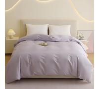 YFPZHZ Housse De Couette Patchwork avec Fermeture ÉClair Literie De Lit en Coton Lavé Housses De Duvet pour 1~2 Personnes Lit, Couvre DéCoration De Couette, Respirable(230X230cm,Purple)