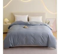 YFPZHZ Housse De Couette Patchwork avec Fermeture ÉClair Literie De Lit en Coton Lavé Housses De Duvet pour 1~2 Personnes Lit, Couvre DéCoration De Couette, Respirable(230X230cm,Blue 5)