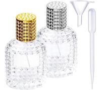 Yfq-050de Lot De 2 Flacons De Parfum De Voyage En Forme D'ananas À Remplir Avec Cristaux Vides Pour Femmes Ou Filles (30 Ml)