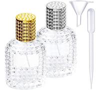 YFQ-050DE Lot de 2 flacons de parfum de voyage en forme d'ananas à remplir avec cristaux vides pour femmes ou filles (30 ml)