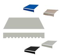 YFQYRB Bâche de rechange rétractable pour auvent de balcon, 5 x 2,5 m et 5 x 3 m - Gris - Polyvalente - 4 x 1,5 m