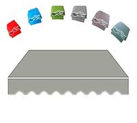YFQYRB Tissu d'auvent de rechange - Bâche grise pour auvent de jardin sans cadre - Couverture rétractable de 3 x 1,5 m - Résistant aux intempéries