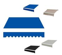 YFQYRB Toile bleue de rechange pour balcon et patio 5 x 2,5 m/5 x 3 m Tissu imperméable durable pour un montage rétractable 4 x 2 m Options de taille