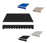 YFQYRB Toile noire de rechange pour balcon 5 x 2,5 m et 5 x 3 m Tissu durable pour terrasse rétractable 4 x 1,5 m