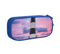 YFSGDLBN Beauty Lighthouse Trousse à crayons de grande capacité avec double pochette portable pour papeterie, bleu, Taille unique, Pochette à monnaie