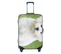 YFSGDLBN Bichon Frise Dog Housse de Valise Elastique Bagage Housse de Protection, blanc, S