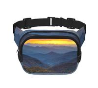 YFSGDLBN Blue Ridge Parkway Mountains Sac banane carré double couche imprimé quotidien décontracté, Noir , Taille unique