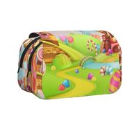 YFSGDLBN Candy Land Trousse à crayons avec double coque imprimée