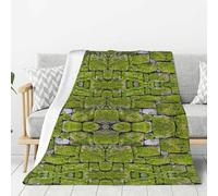 YFSGDLBN Couverture douce imprimée en pierre de mousse - Couverture polaire double face épaisse