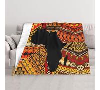 YFSGDLBN Couverture imprimée avec carte africaine - Motif ethnique - Couverture de canapé - Couverture de lit légère