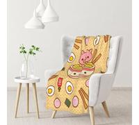 YFSGDLBN Delicious Sweet Ramen Couverture en flanelle imprimée 76,2 x 101,6 cm