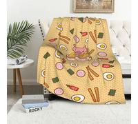 YFSGDLBN Delicious Sweet Ramen Couverture en flanelle imprimée Couverture de canapé Couverture de lit légère