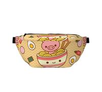 YFSGDLBN Delicious Sweet Ramen Sac de poitrine à bandoulière décontracté, Noir , Taille unique