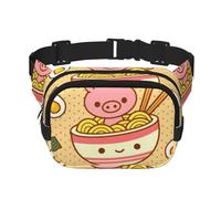 YFSGDLBN Delicious Sweet Ramen Sac de poitrine carré double couche Imprimé Ramen, Noir , Taille unique