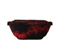 YFSGDLBN Explosion Burst Sac à bandoulière imprimé rouge et noir Sac de poitrine quotidien décontracté, Noir , Taille unique