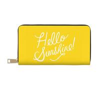 YFSGDLBN Goodlooking Étui portefeuille en cuir avec fermeture éclair Motif Hello Sunshine, blanc, Taille unique