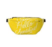YFSGDLBN Goodlooking Hello Sunshine Sac de poitrine à bandoulière imprimé quotidien décontracté, Noir , Taille unique