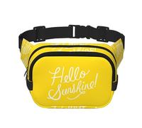 YFSGDLBN Goodlooking Hello Sunshine Sac de poitrine carré double couche imprimé quotidien décontracté, Noir , Taille unique