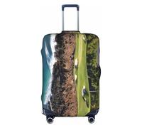 YFSGDLBN Hawaii Beach Golf Course Imprimé Valise Housse élastique Bagages Housse de Protection, blanc, S