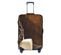 YFSGDLBN Housse de protection élastique pour valise, tasse à café et grains de café, blanc, L