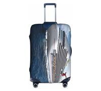 YFSGDLBN Housse de valise imprimée pour bateau de croisière Housse de protection élastique pour bagages, Blanc, XL