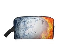 YFSGDLBN Ice and Fire Volleyball Sac de rangement portable de voyage Sac de toilette