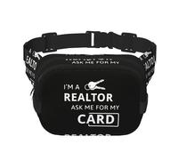 YFSGDLBN I'm A Realtor Ask Me Sac de poitrine carré double couche imprimé, Noir , Taille unique