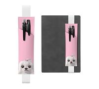 YFSGDLBN Jolie trousse à crayons en cuir imprimé chien maltais, blanc, Taille unique, Pochette à monnaie