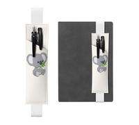 YFSGDLBN Koala eat Leaf Porte-stylo en cuir imprimé marque-page, blanc, Taille unique, Pochette à monnaie