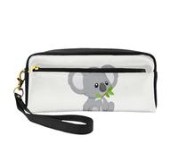 YFSGDLBN Koala eat Leaf Printed Pencil Case Small Makeup Bag Storage Bag