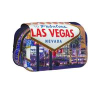 YFSGDLBN Las Vegas Night City Trousse à crayons avec double coque imprimée