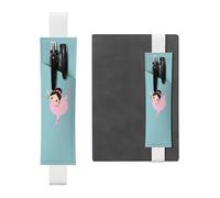 YFSGDLBN Little Ballerina Dancing Girl Porte-stylo en cuir imprimé Marque-page, blanc, Taille unique, Pochette à monnaie