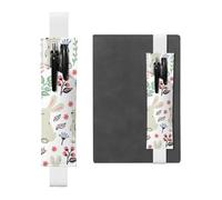 YFSGDLBN Porte-stylo en cuir imprimé fleurs, lapins, oiseaux, marque-page, blanc, Taille unique, Pochette à monnaie